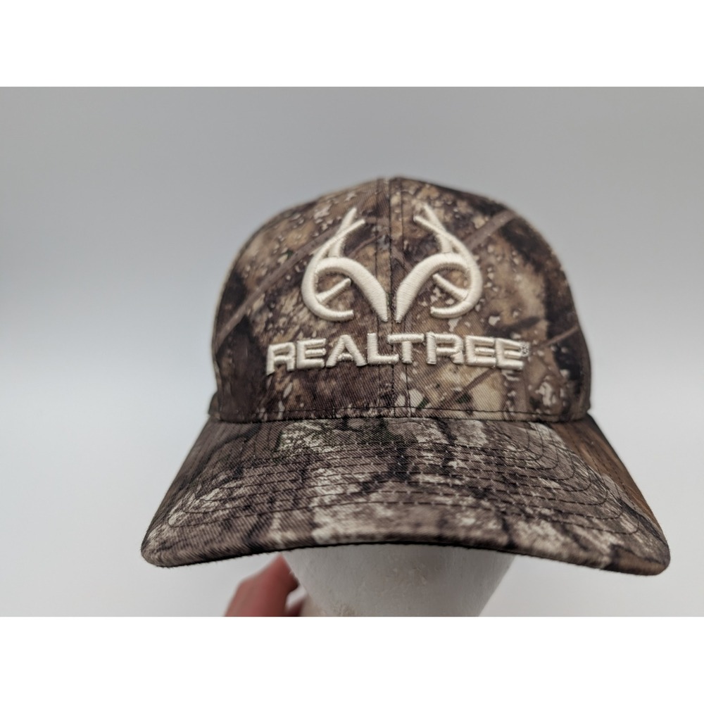 Realtree Camo Snapback Hat Mens Embroidered Logo Baseball Cap Brown One Size